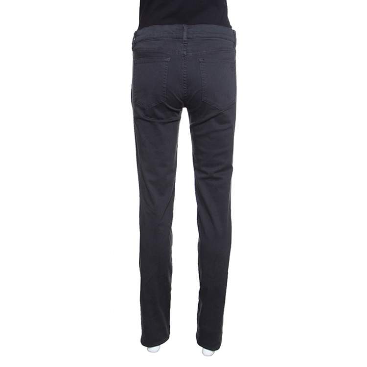 Pre Owned Tory Burch Grey Sabrina Flare Stretch Phantom Pants M