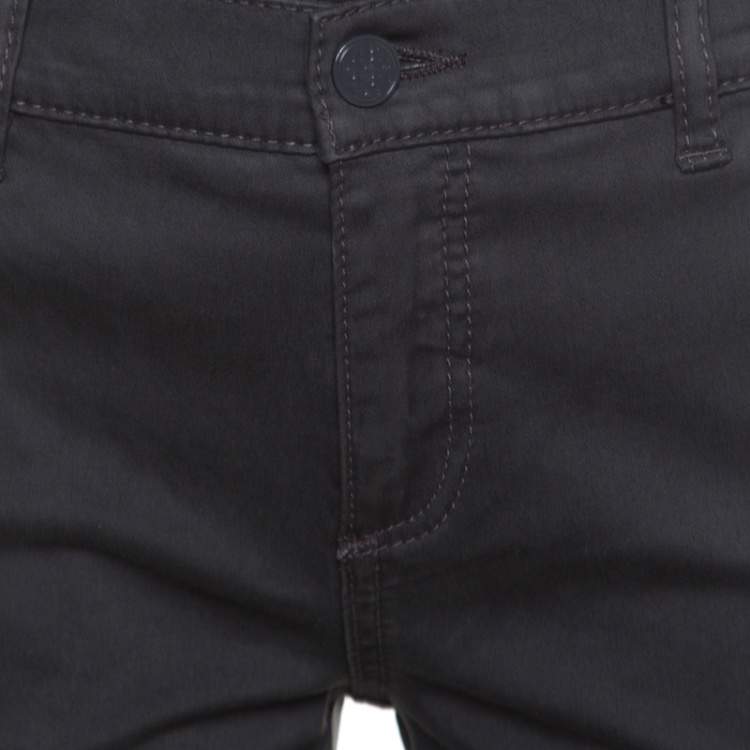 Pre Owned Tory Burch Grey Sabrina Flare Stretch Phantom Pants M
