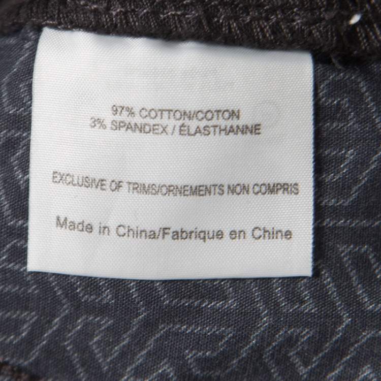 Pre Owned Tory Burch Grey Sabrina Flare Stretch Phantom Pants M