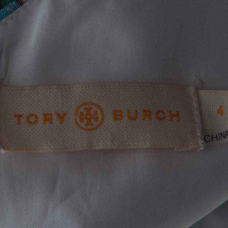 مملوكة مسبقًا Tory Burch White Floral Fil Coupé Short Wisteria Dress S