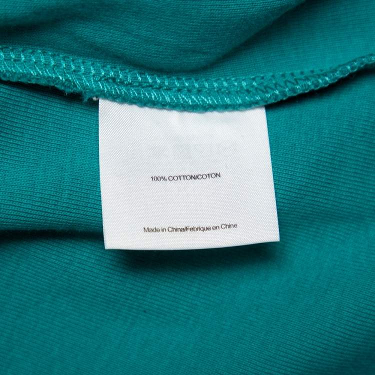 Pre Owned Tory Burch Blue Cotton Knit Polo T-Shirt M
