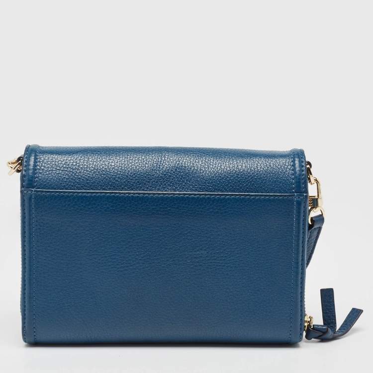 مملوكة مسبقًا Tory Burch Blue Leather Thea Crossbody Bag