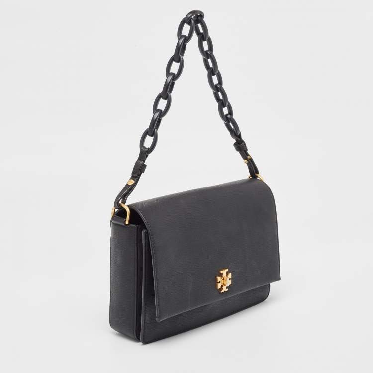 Pre Owned Tory Burch Black Leather Kira Shoulder Bag