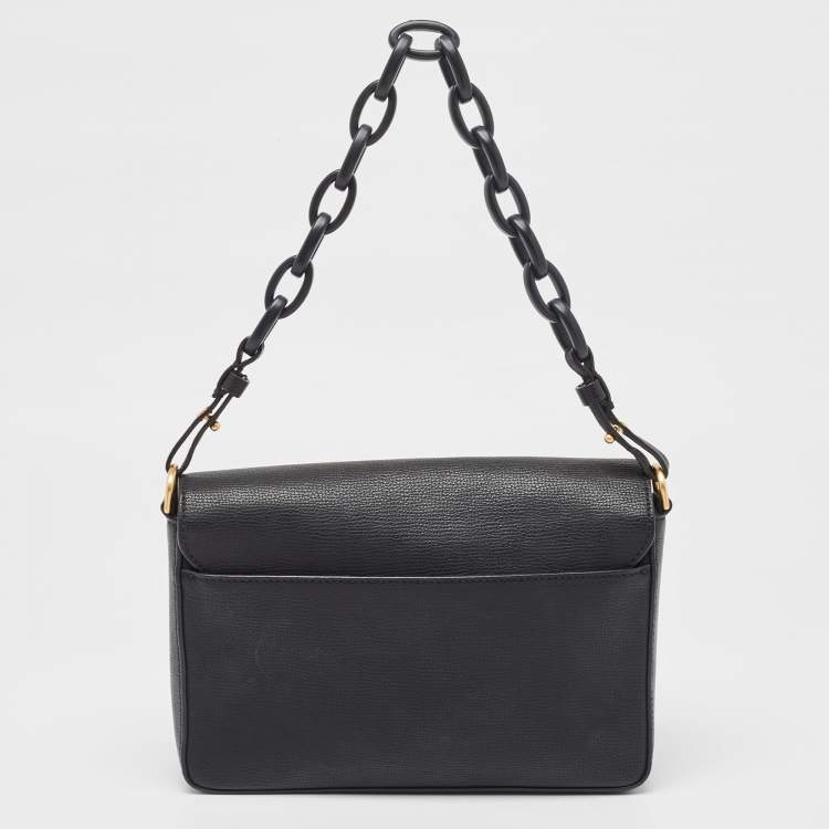 Pre Owned Tory Burch Black Leather Kira Shoulder Bag