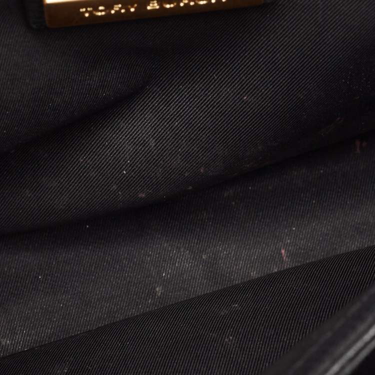 Pre Owned Tory Burch Black Leather Kira Shoulder Bag