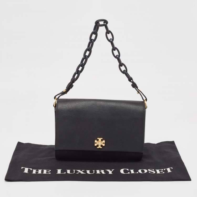 Pre Owned Tory Burch Black Leather Kira Shoulder Bag