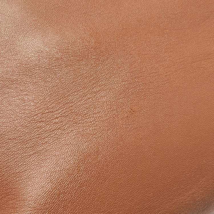 Pre Owned Tory Burch Brown Leather Brooke Tote