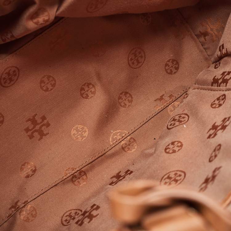 Pre Owned Tory Burch Brown Leather Brooke Tote