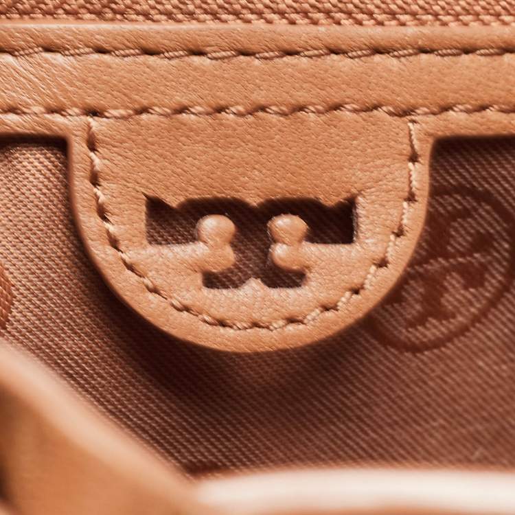 Pre Owned Tory Burch Brown Leather Brooke Tote