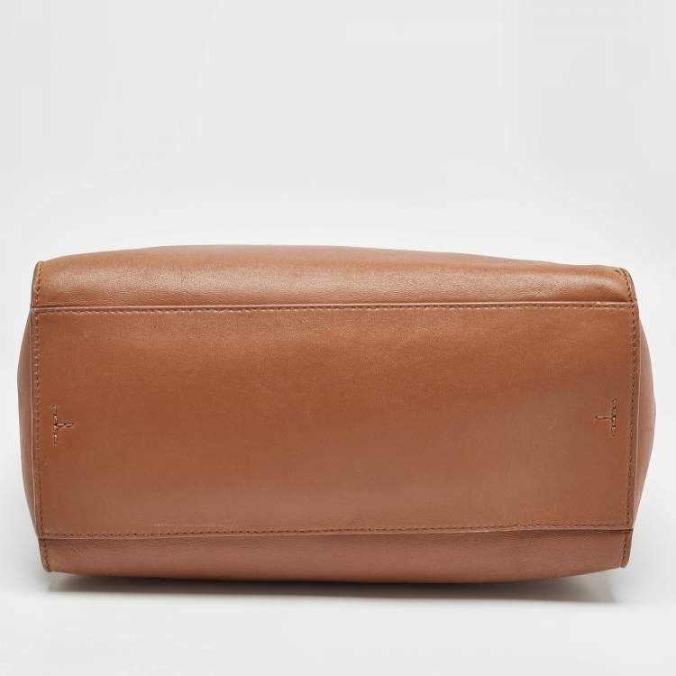 Pre Owned Tory Burch Brown Leather Brooke Tote