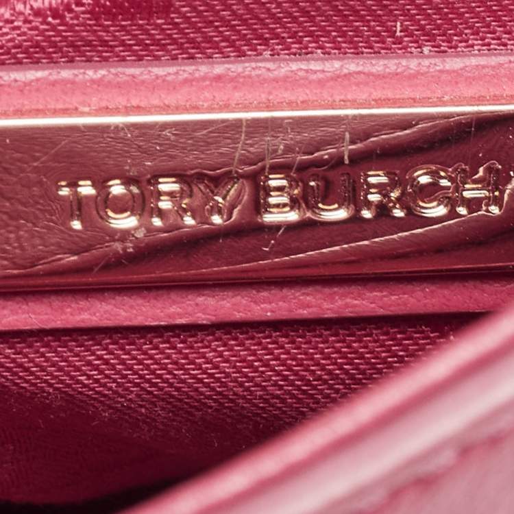 Pre Owned Tory Burch Pink Leather Small Fleming Shoulder Bag