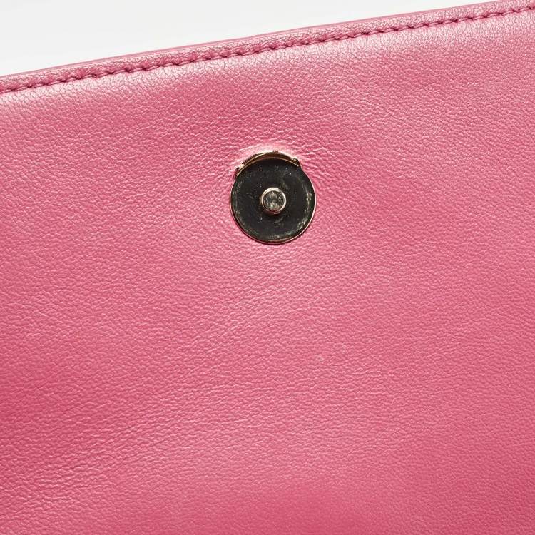 Pre Owned Tory Burch Pink Leather Small Fleming Shoulder Bag