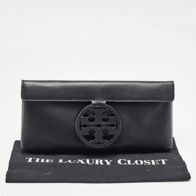 Pre Owned Tory Burch Back Leather Miller Clutch