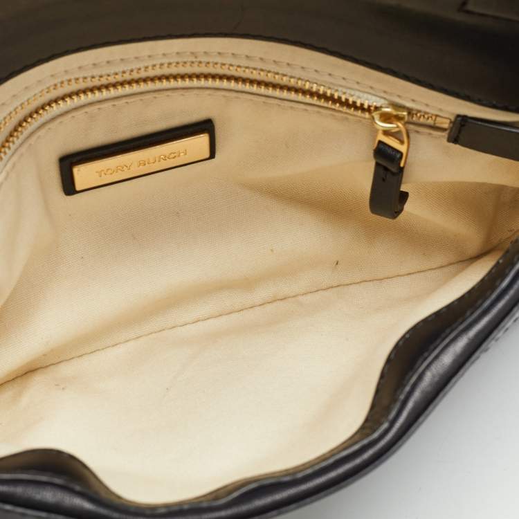 Pre Owned Tory Burch Back Leather Miller Clutch