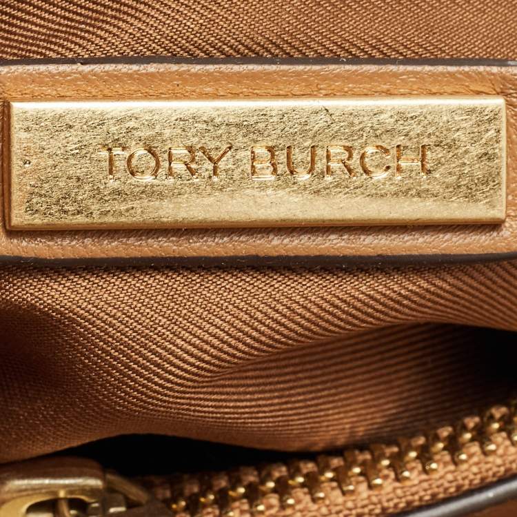 Pre Owned Tory Burch Brown Quilted Leather Fleming Shoulder Bag