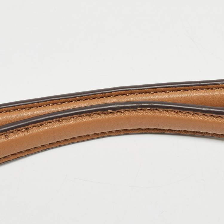 Pre Owned Tory Burch Brown Quilted Leather Fleming Shoulder Bag