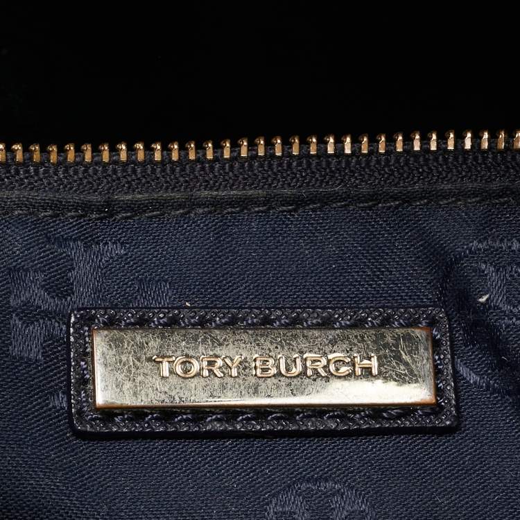 Pre Owned Tory Burch Multicolor Woven Leather Doreen Satchel