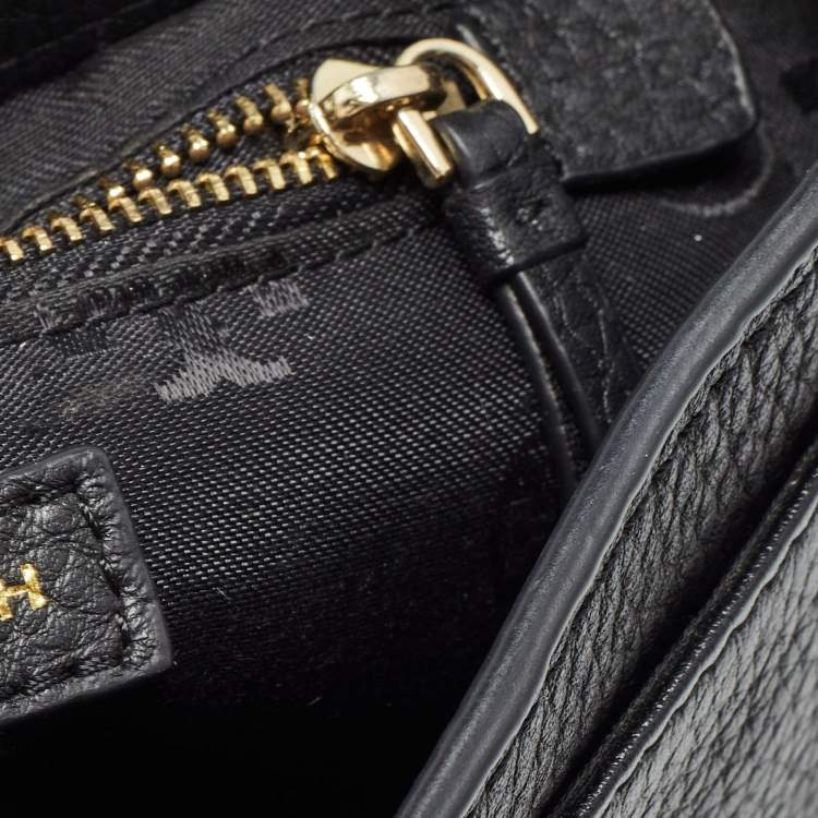 Pre Owned Tory Burch Black Leather Mini Marion Crossbody Bag