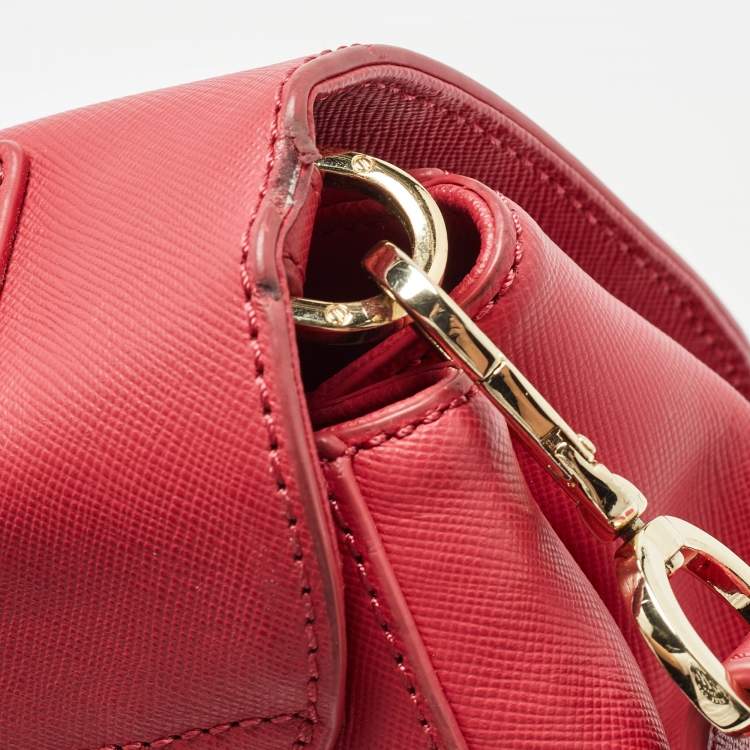 Pre Owned Tory Burch Pink Leather Robinson Top Handle Bag