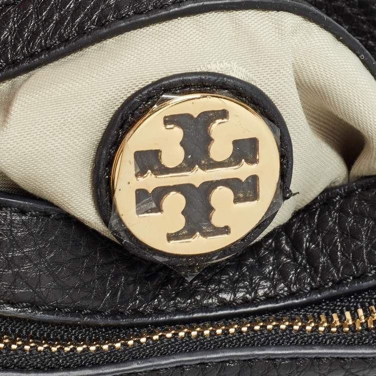 Pre Owned Tory Burch Black Leather Amanda Crossbody Bag