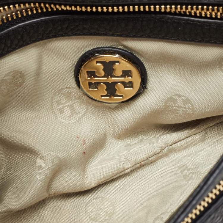 Pre Owned Tory Burch Black Leather Amanda Crossbody Bag