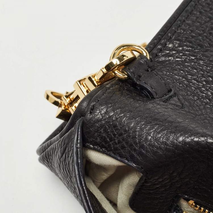 Pre Owned Tory Burch Black Leather Amanda Crossbody Bag