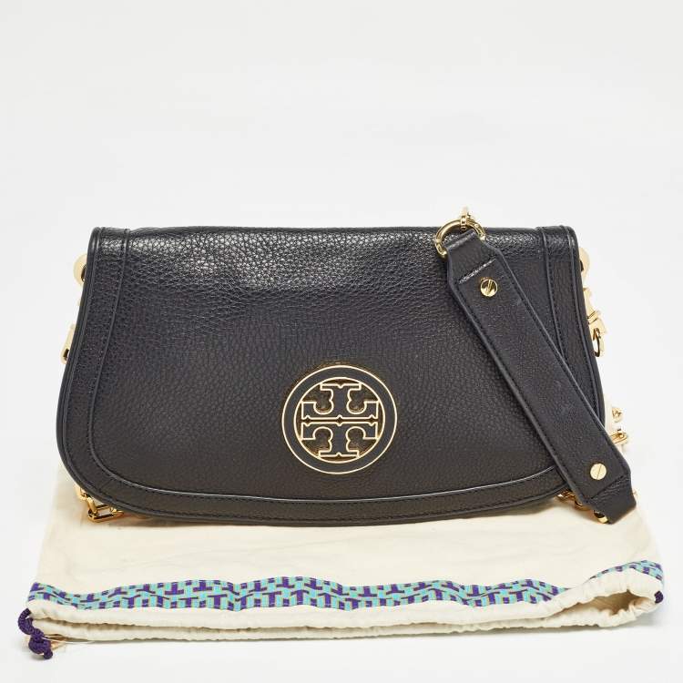 Pre Owned Tory Burch Black Leather Amanda Crossbody Bag