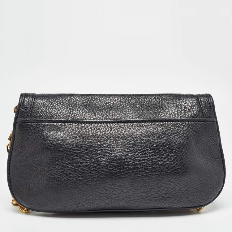 Pre Owned Tory Burch Black Leather Amanda Crossbody Bag