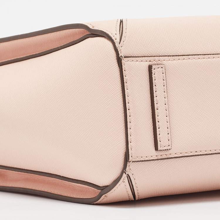 Pre Owned Tory Burch Peach Leather Robinson Tote