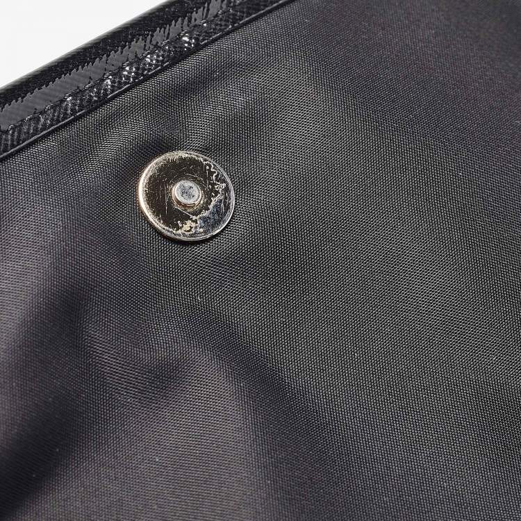 Pre Owned Tory Burch Black Nylon Bill Backpack