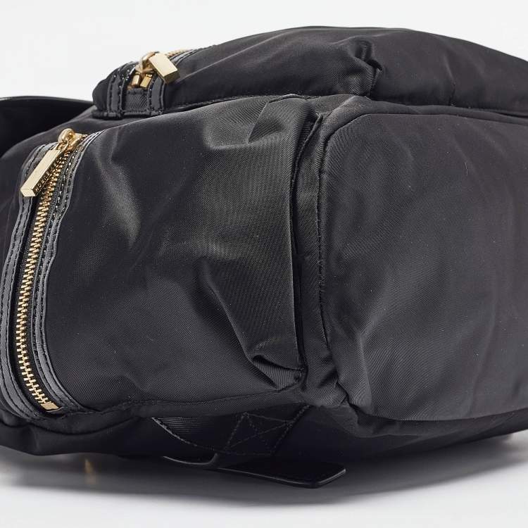 Pre Owned Tory Burch Black Nylon Bill Backpack