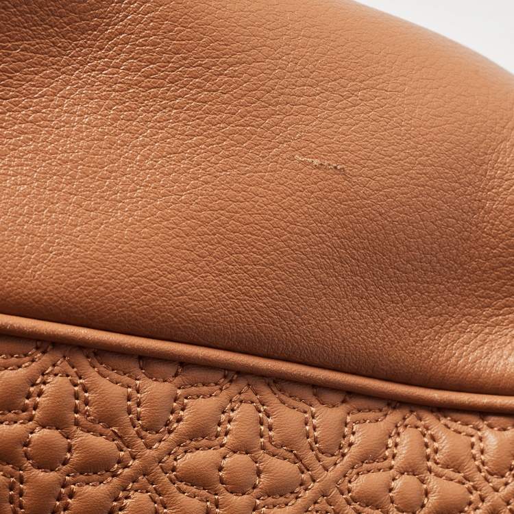 مملوكة مسبقًا Tory Burch Brown Embossed Leather Bryant East West Tote