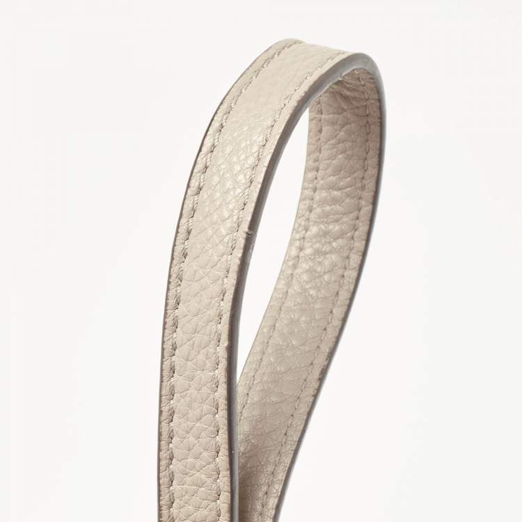 Pre Owned Tory Burch Grey Leather Thea Fold Over Crossbody Bag