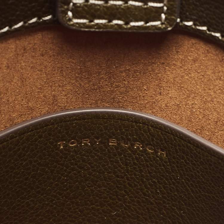 Pre Owned Tory Burch Tricolor T Monogram Jacquard Canvas and Leather Mini Tote