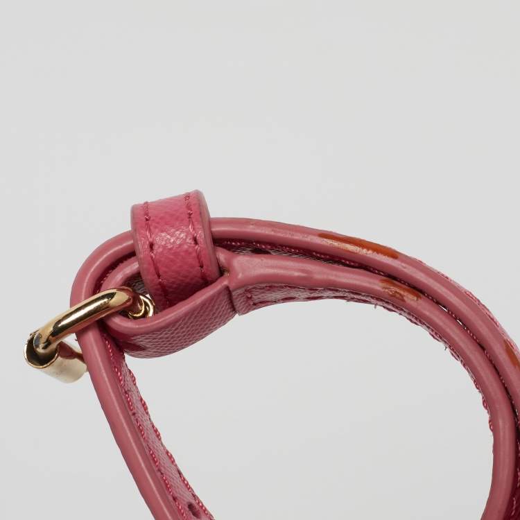 Pre Owned Tory Burch Pink Leather Robinson Crossbody Bag