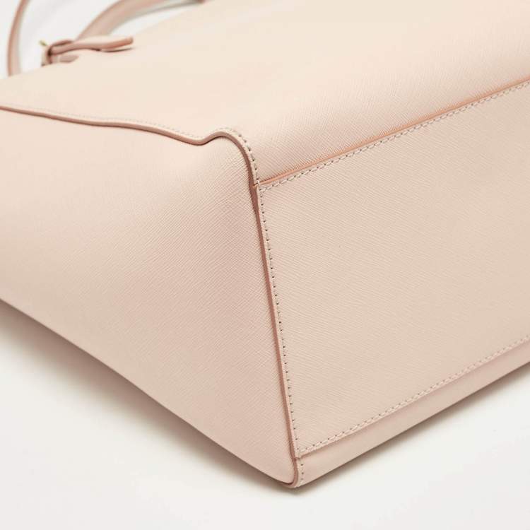 Pre Owned Tory Burch Pink Leather Large York Buckle Tote