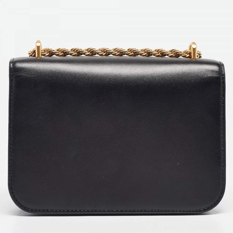 Pre Owned Tory Burch Black Leather Small Eleanor Shoulder Bag