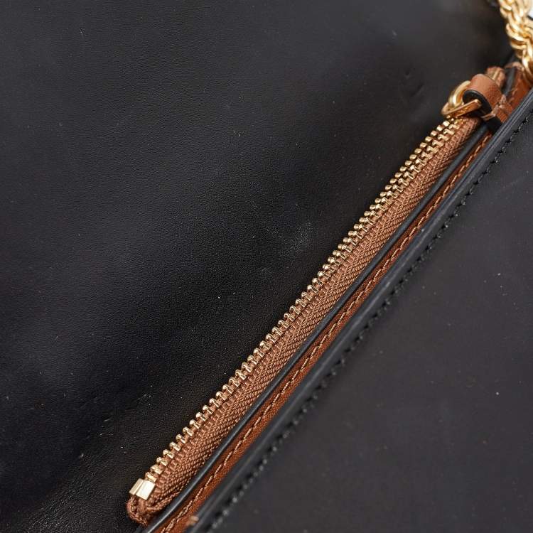 Pre Owned Tory Burch Black Leather Small Eleanor Shoulder Bag