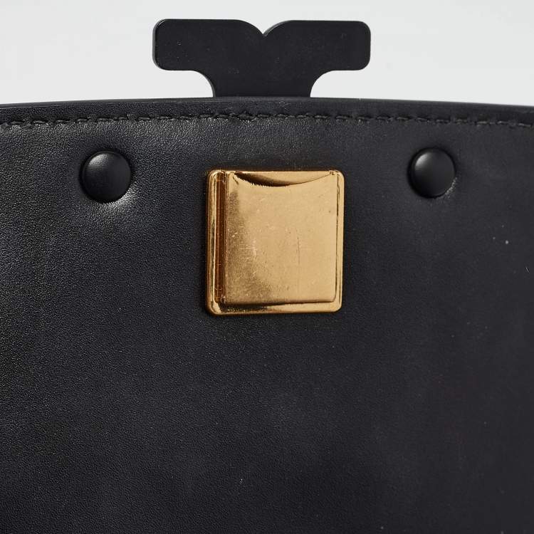 Pre Owned Tory Burch Black Leather Small Eleanor Shoulder Bag