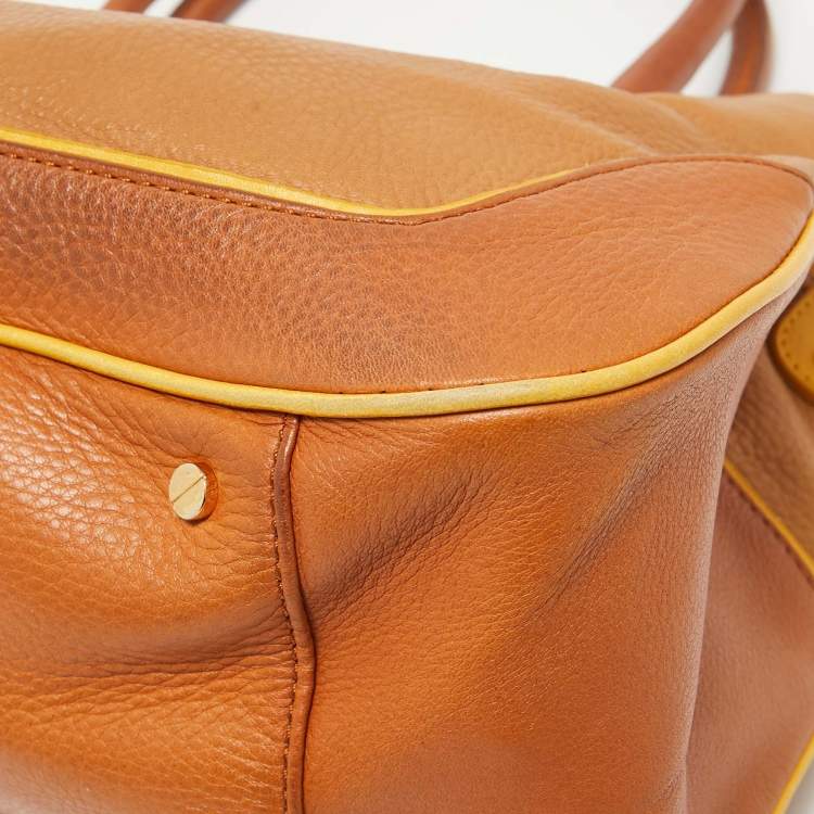 Pre Owned Tory Burch Tricolor Leather Amanda Tote