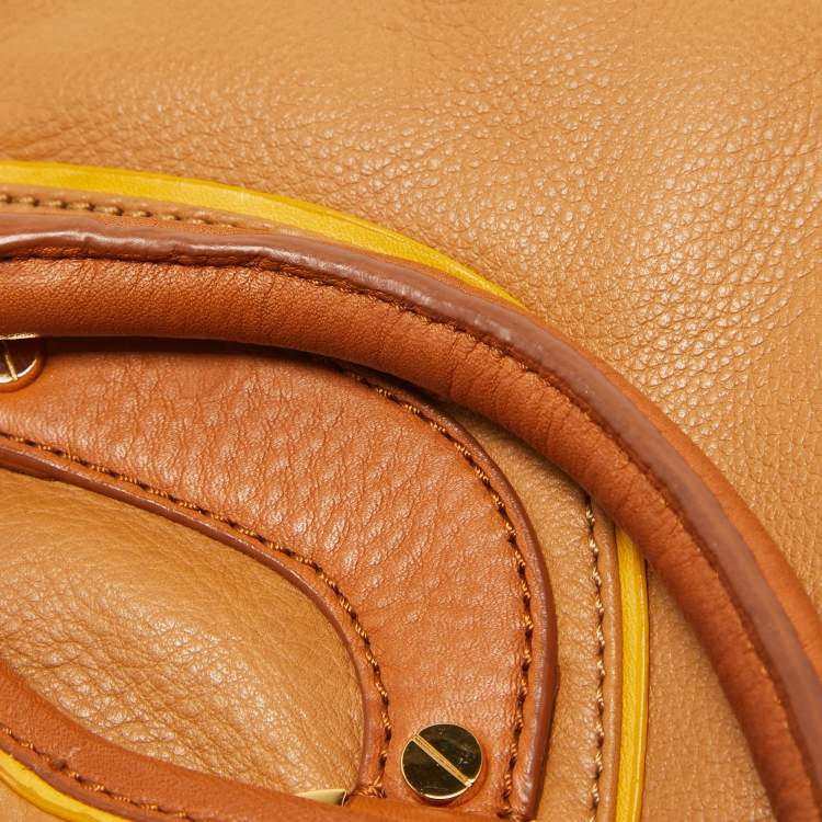 Pre Owned Tory Burch Tricolor Leather Amanda Tote