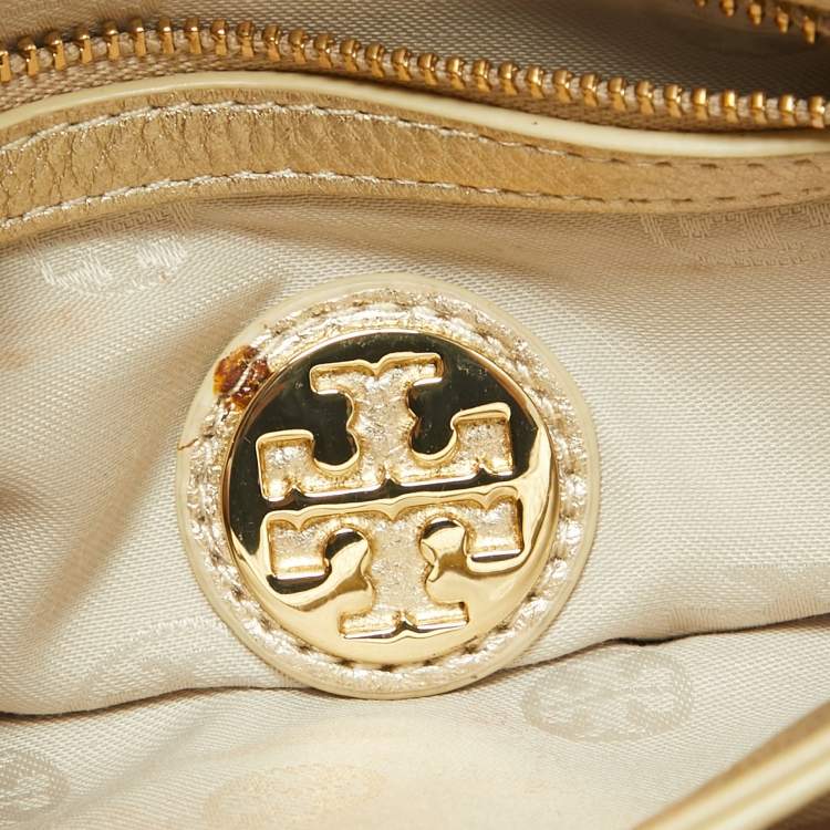 مملوكة مسبقًا Tory Burch Gold Leather Adalyn Chain Clutch
