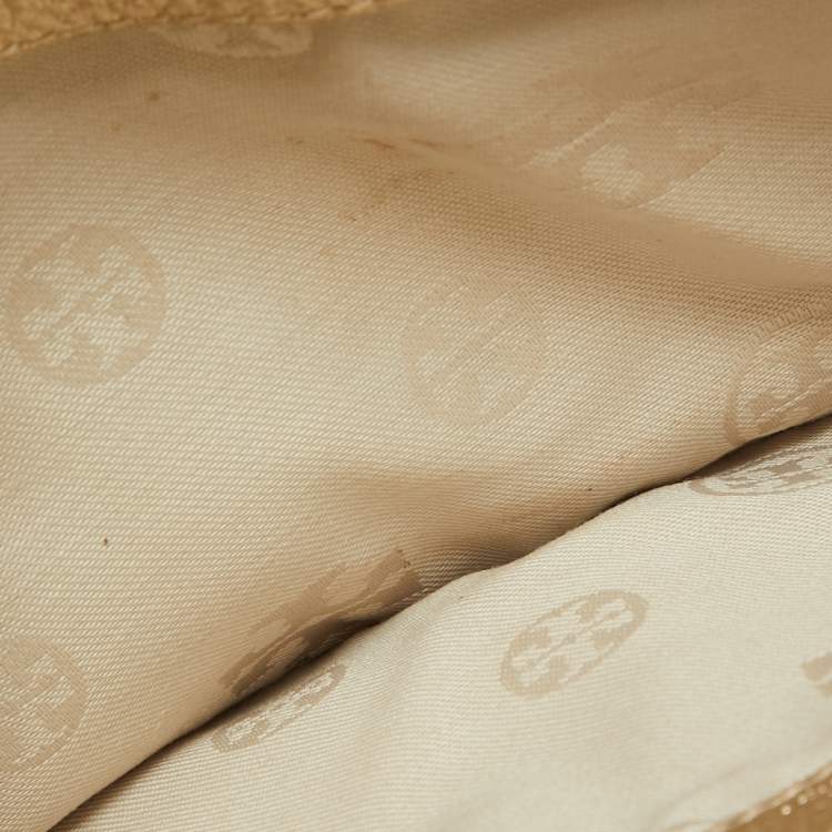 مملوكة مسبقًا Tory Burch Gold Leather Adalyn Chain Clutch