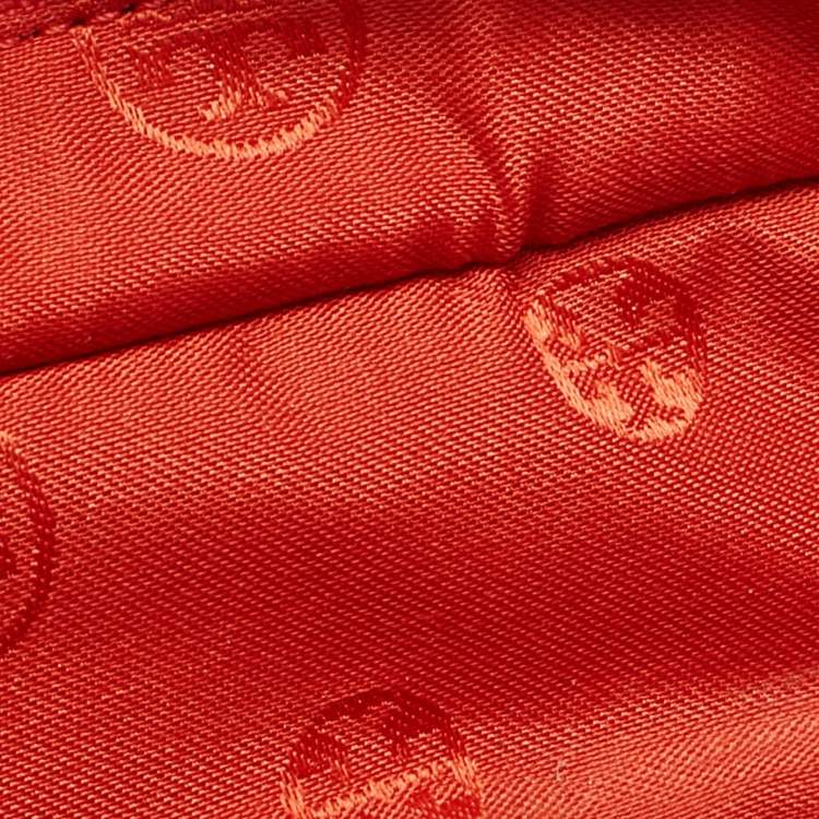 Pre Owned Tory Burch Red Leather Thea Bucket Shoulder Bag