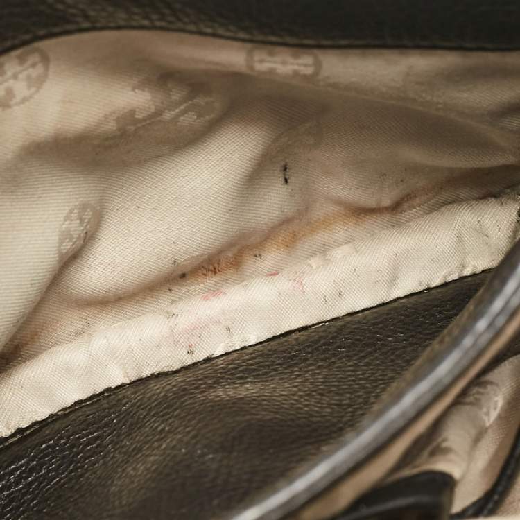 Pre Owned Tory Burch Black Leather Marion Shoulder Bag