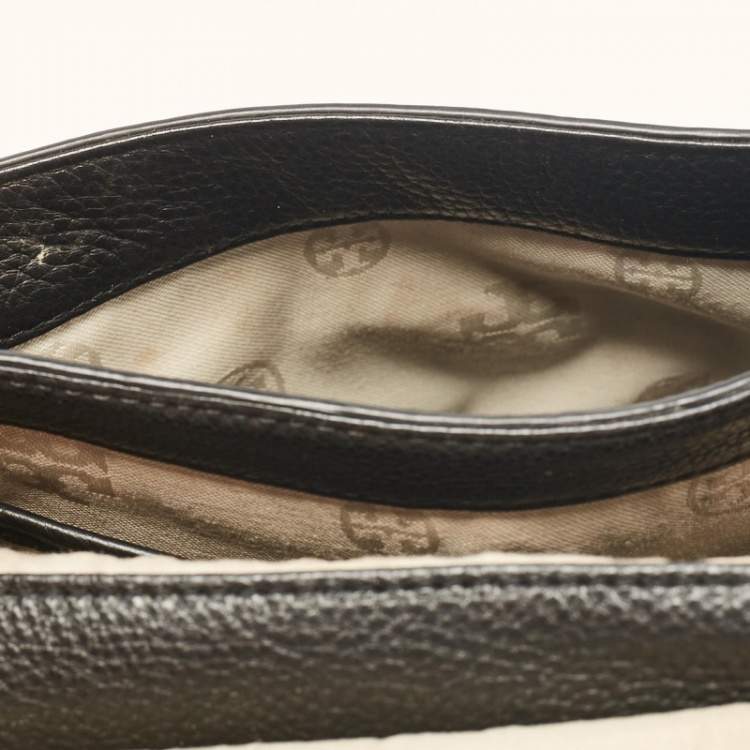 Pre Owned Tory Burch Black Leather Marion Shoulder Bag