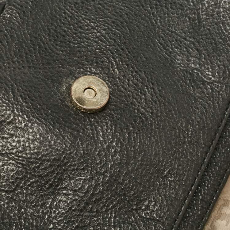 Pre Owned Tory Burch Black Leather Marion Shoulder Bag