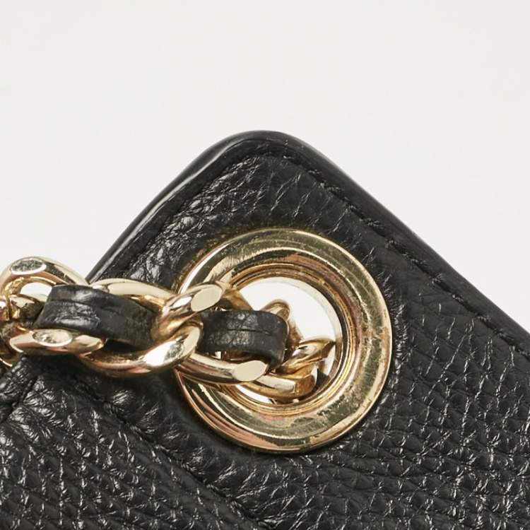 Pre Owned Tory Burch Black Leather Marion Shoulder Bag