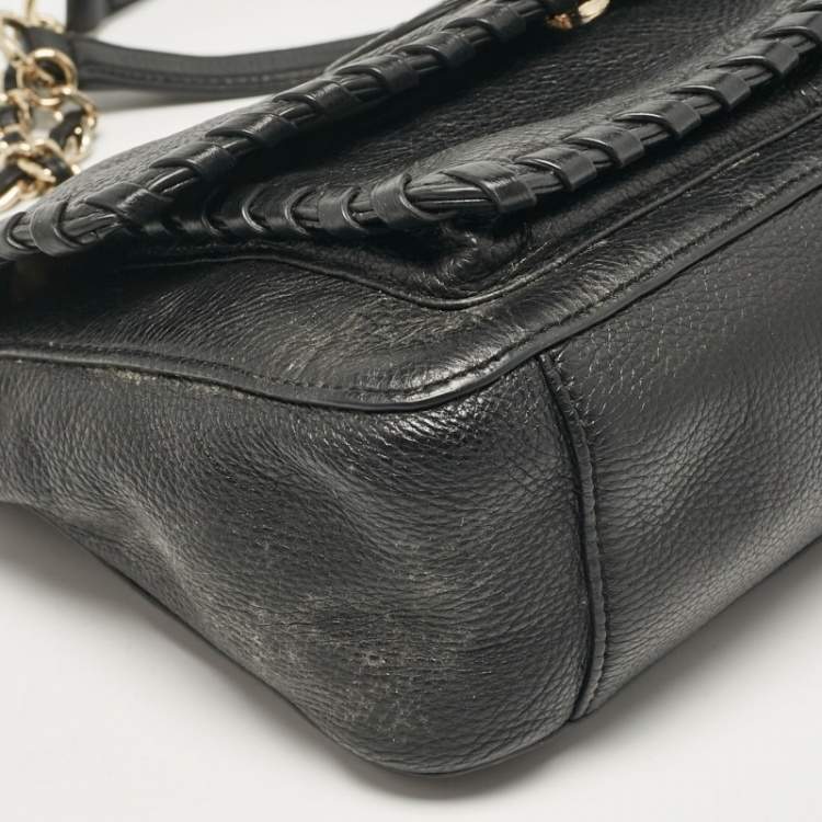 Pre Owned Tory Burch Black Leather Marion Shoulder Bag