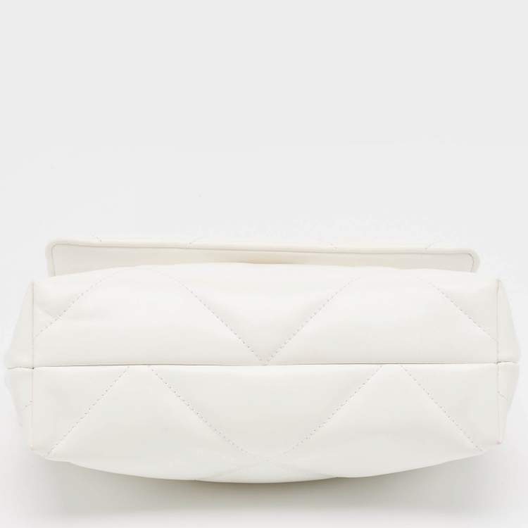Pre Owned Tory Burch White Quilted Leather Kira Shoulder Bag